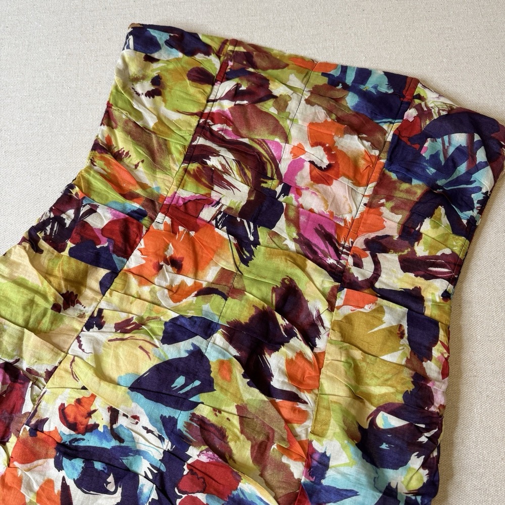 BB DAKOTA by Steve Madden Women's Strapless Mini Fitted Floral Party Dress Sz 10